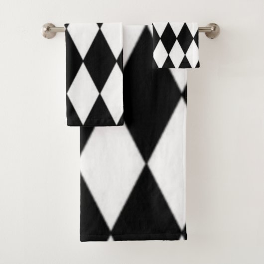 Schwarz und Weiß Badhandtuch Set (Insitu)