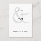 Schwarz und Weiß Begleitkarte (Vorderseite)