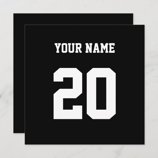 Schwarz und Weiß, benutzerdefinierte Nummer und Na Ankündigung (Vorne/Hinten)