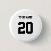 Schwarz und Weiß, benutzerdefinierte Nummer und Na Button (Vorderseite)