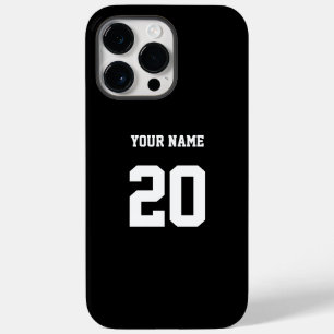 Schwarz und Weiß, benutzerdefinierte Nummer und Na Case-Mate iPhone 14 Pro Max Hülle