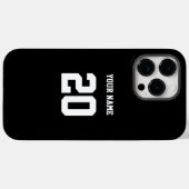 Schwarz und Weiß, benutzerdefinierte Nummer und Na Case-Mate iPhone Hülle (Rückseite (Horizontal))