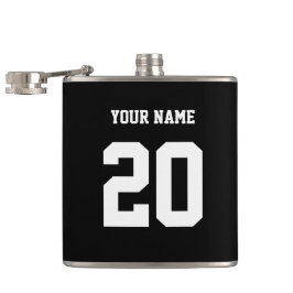 Schwarz und Weiß, benutzerdefinierte Nummer und Na Flachmann