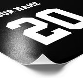 Schwarz und Weiß, benutzerdefinierte Nummer und Na Fotodruck (Ecke)