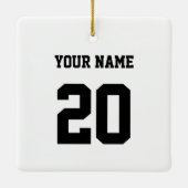 Schwarz und Weiß, benutzerdefinierte Nummer und Na Keramikornament (Rückseite)