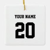 Schwarz und Weiß, benutzerdefinierte Nummer und Na Keramikornament (Vorderseite)