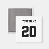 Schwarz und Weiß, benutzerdefinierte Nummer und Na Magnet (Vorderseite/Rückseite)