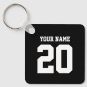 Schwarz und Weiß, benutzerdefinierte Nummer und Na Schlüsselanhänger (Vorderseite)