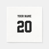 Schwarz und Weiß, benutzerdefinierte Nummer und Na Serviette (Vorderseite)