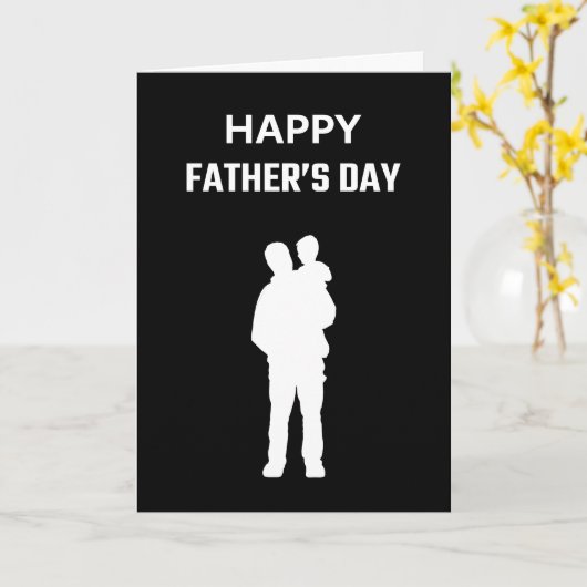 Schwarz und Weiß Bester Vater je glücklicher Vater Karte (Gelbe Blume)