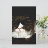 Schwarz und Weiß Briefpapier (Stehend Vorderseite)