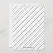 Schwarz und Weiß | Classic Wedding Probe Dinner Einladung (Rückseite)