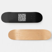 Schwarz und Weiß Cool Ihren benutzerdefinierten QR Skateboard (Horizontal)