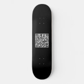 Schwarz und Weiß Cool Ihren benutzerdefinierten QR Skateboard (Vorderseite)