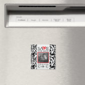 Schwarz und Weiß Damaskus speichern Magnet (In Situ (Geschirrspüler))