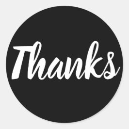 Schwarz und Weiß dank einfachem Firmenaufkleber Runder Aufkleber