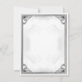 Schwarz und Weiß Danke Karte Rustikal flach Leere (Rückseite)