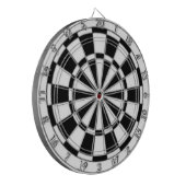 Schwarz und Weiß Dartscheibe (Vorderseite Links)