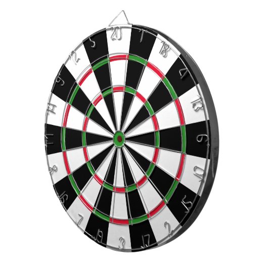 Schwarz und Weiß Dartscheibe (Vorderseite rechts)