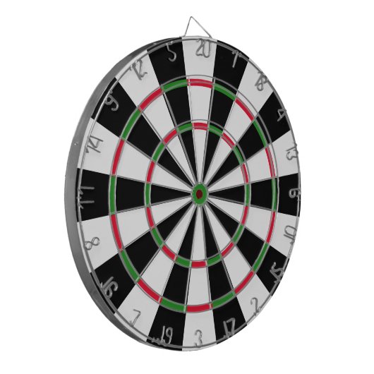 Schwarz und Weiß Dartscheibe (Vorderseite Links)