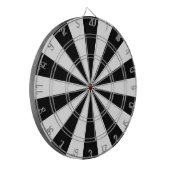 Schwarz und Weiß Dartscheibe (Vorderseite Links)
