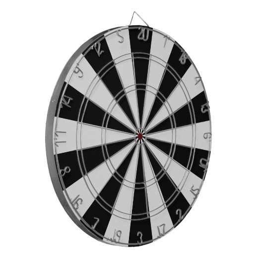 Schwarz und Weiß Dartscheibe (Vorderseite Links)