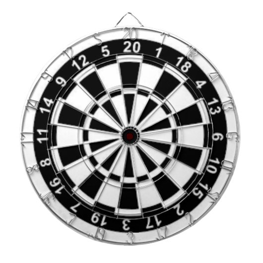 Schwarz und Weiß Dartscheibe (vorne)
