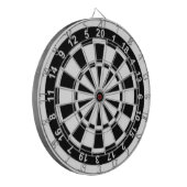 Schwarz und Weiß Dartscheibe (Vorderseite Links)