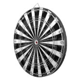 Schwarz und Weiß Dartscheibe (Vorderseite rechts)