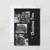 Schwarz und Weiß der Weihnachtskarte Karte (Vorderseite)