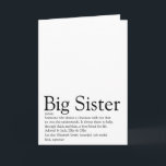Schwarz und Weiß: Die beste Sister-Definition der  Karte<br><div class="desc">Personalisieren Sie für Ihre besondere Schwester oder Hermana (klein oder groß),  um ein einzigartiges Geschenk zu schaffen. Ein perfekter Weg,  ihr zu zeigen,  wie phantastisch sie jeden Tag ist. Entwickelt von Thisisnotme©</div>