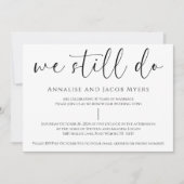 Schwarz und Weiß, die wir noch immer feierliche Ho Einladung (Vorderseite)