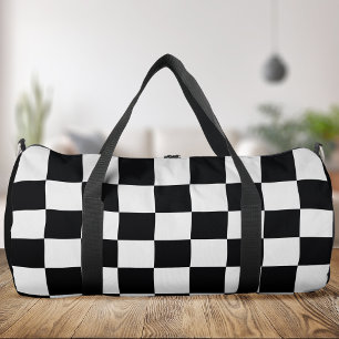 Schwarz und Weiß Duffle Bag