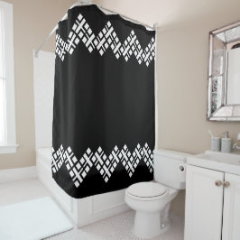 Schwarz und Weiß Duschvorhang
