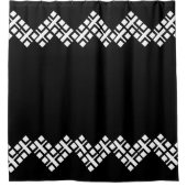 Schwarz und Weiß Duschvorhang (Vorderseite)