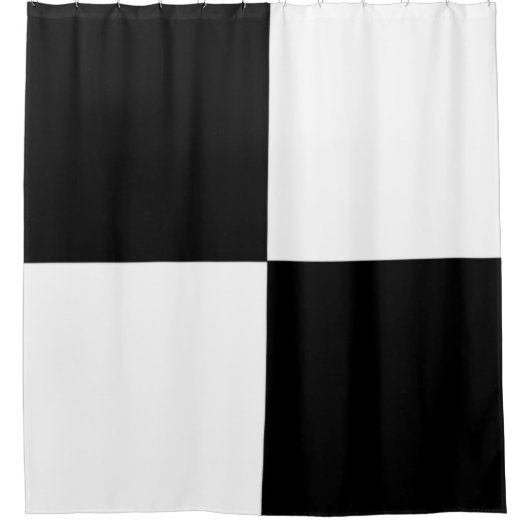 Schwarz und Weiß Duschvorhang (Vorderseite)