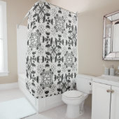 Schwarz und Weiß Duschvorhang (Beispiel)