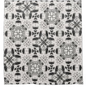 Schwarz und Weiß Duschvorhang (Vorderseite)