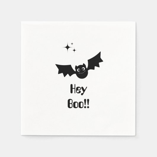 Schwarz und Weiß Edgy Grungy Halloween Napkins Serviette (Vorderseite)
