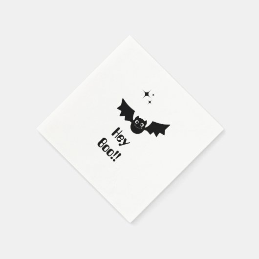 Schwarz und Weiß Edgy Grungy Halloween Napkins Serviette (Ecke)