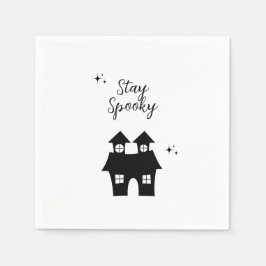 Schwarz und Weiß Edgy Grungy Halloween Napkins Serviette