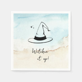 Schwarz und Weiß Edgy Grungy Halloween Napkins Serviette