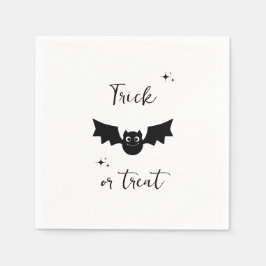 Schwarz und Weiß Edgy Grungy Halloween Napkins Serviette