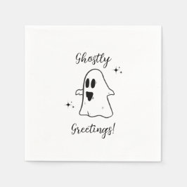 Schwarz und Weiß Edgy Grungy Halloween Napkins Serviette