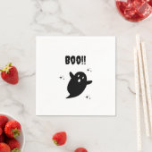 Schwarz und Weiß Edgy Grungy Halloween Napkins Serviette (Beispiel)