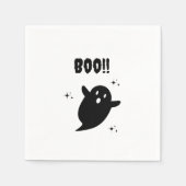 Schwarz und Weiß Edgy Grungy Halloween Napkins Serviette (Vorderseite)