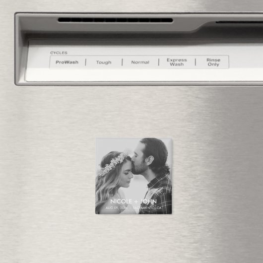 Schwarz und Weiß, einfach das Datumsfenster speich Magnet (In Situ (Geschirrspüler))