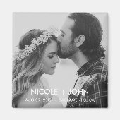 Schwarz und Weiß, einfach das Datumsfenster speich Magnet (Vorne)