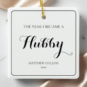 Schwarz und Weiß Einfach Erster Weihnachtsmann Keramikornament