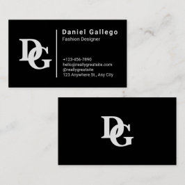 Schwarz und Weiß, einfach persönlich Visitenkarte